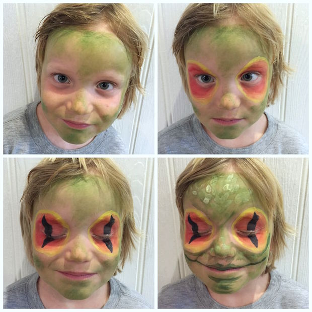 frog face painting ideas